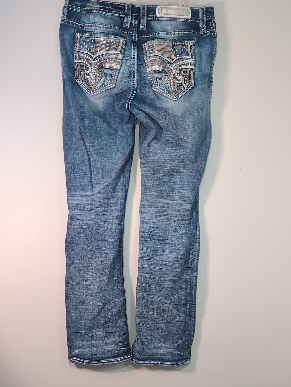 Rock Revival Embellished Back Pocket Blue Women's Jeans